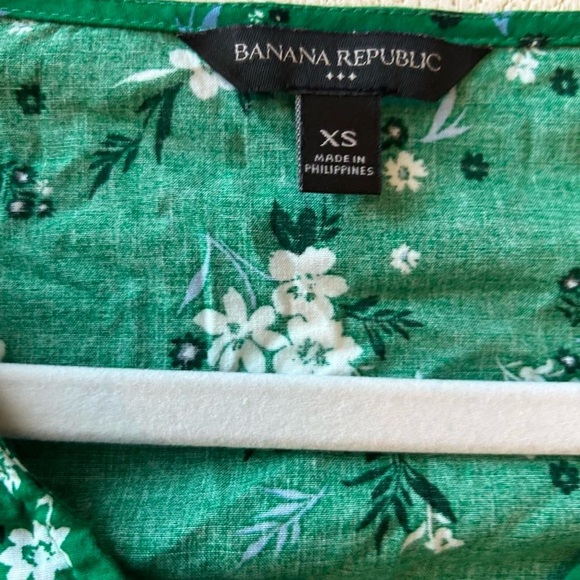 Banana Republic Kelly Green Floral Fit-and-Flare Dress -XS 💚 - Picture 7 of 8